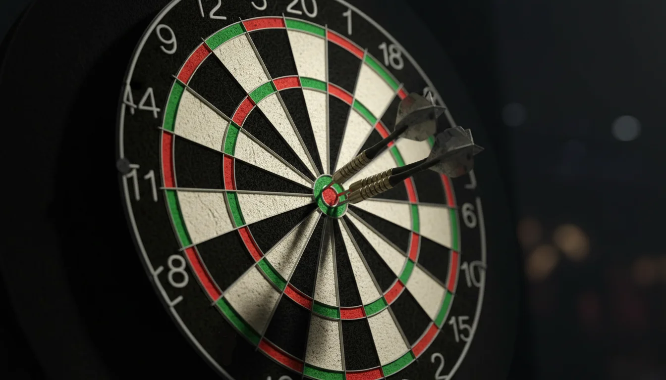 Darts Over/Under Wetten – Dartscheibe mit Pfeilen in der Triple-20