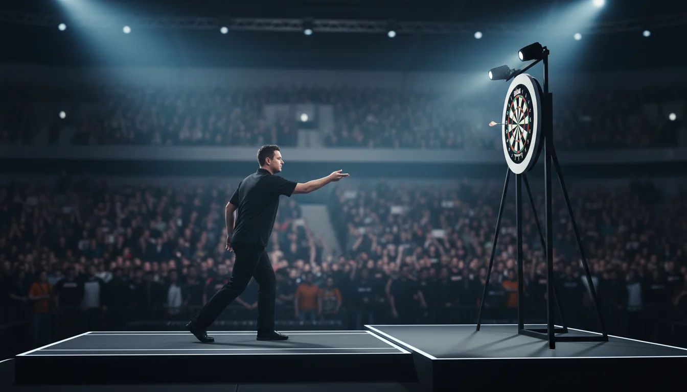 Darts Premier League Wetten – Spieler wirft auf der Bühne