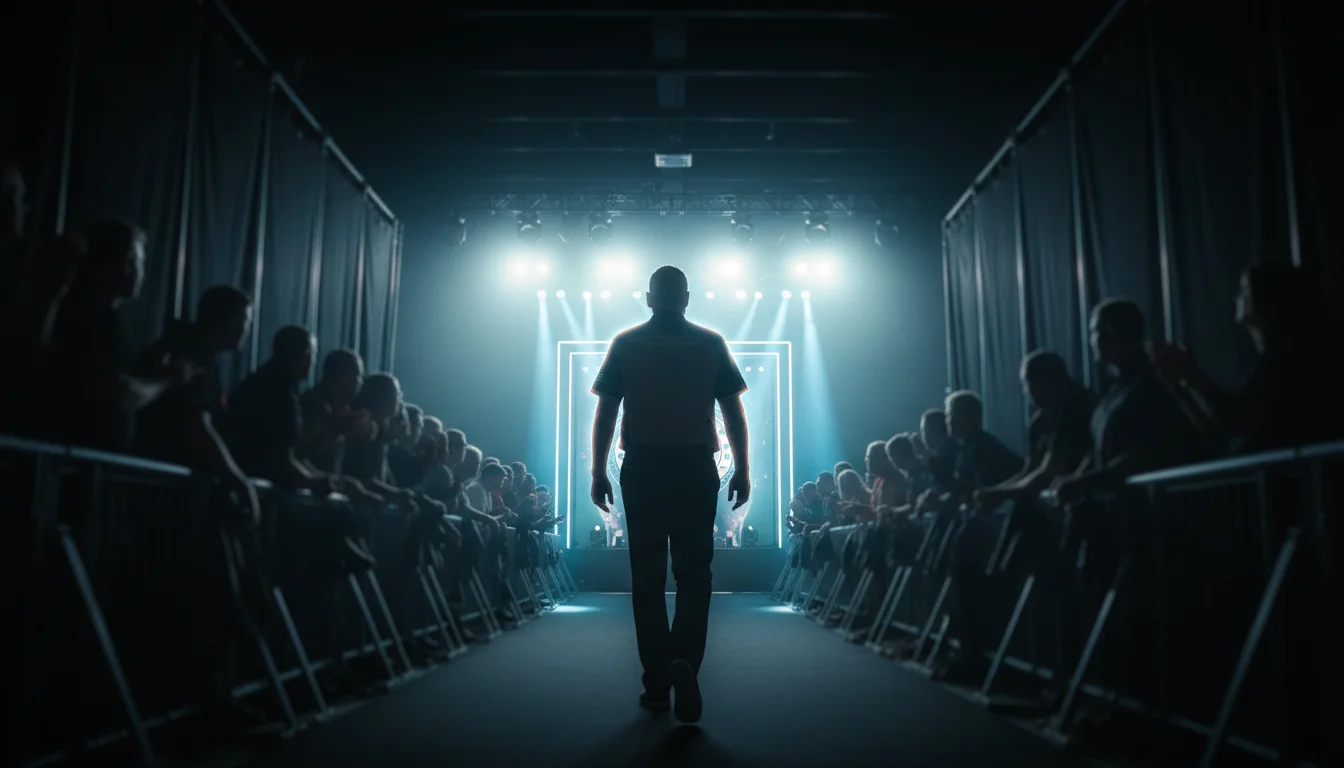 PDC Order of Merit – Darts-Spieler auf der Turnierbühne im Rampenlicht