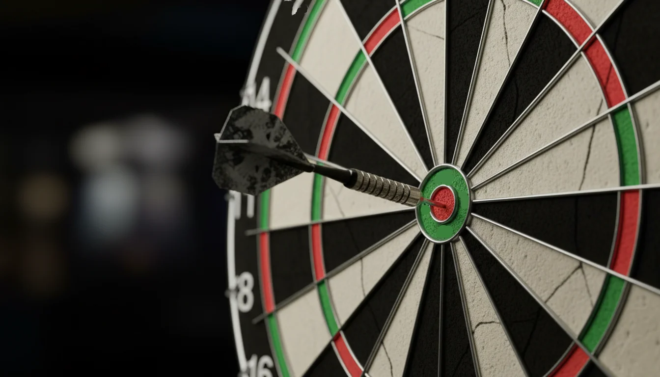 World Grand Prix Darts Wetten – Nahaufnahme Doppelfeld auf Dartscheibe